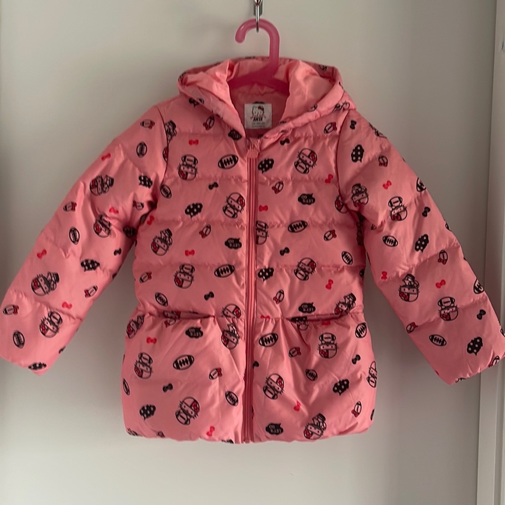 NWOT Hello Kitty down-filled puffer for 5-6T